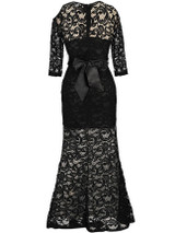 Casual Open Shoulder Hollow Out Plain Lace Mermaid Maxi Dress