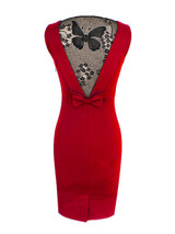 Casual Backless See-Through Lace Bodycon Dress