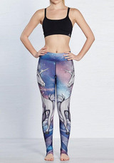 Multicolor Cartoon Print Elastic Waist Fashion Long Leggings