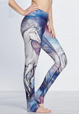 Multicolor Cartoon Print Elastic Waist Fashion Long Leggings