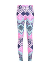 Casual Delightful Geometric Printed Mid-Rise Legging