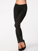 Casual Plain Patchwork Elastic Waist Slim-leg Mid-rise Legging