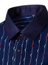 Casual Turn Down Collar Vertical Striped Men Shirt