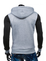 Casual Modern Zips Color Block Men Hoodie