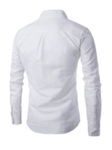 Casual Men's Plain Decorative Zips Small Lapel Shirt