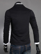 Casual Classic Notch Lapel Solid Single Button Men Blazer