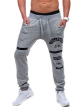Casual Pocket Drawstring Letters Printed Men's Casual Pant