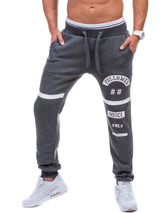 Casual Pocket Drawstring Letters Printed Men's Casual Pant