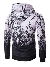 Casual Men's 3D Branch Printed Hoodie