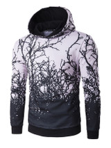 Casual Men's 3D Branch Printed Hoodie