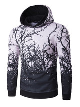 Casual Men's 3D Branch Printed Hoodie