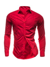 Casual Men's Fashion Plain Multicolor Shirt