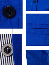 Casual Mens Basic Plain Small Lapel Shirt