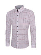 Casual Men's Assorted Colorsplaid Small Lapel Shirt
