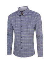 Casual Men's Assorted Colorsplaid Small Lapel Shirt