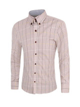 Casual Men's Assorted Colorsplaid Small Lapel Shirt