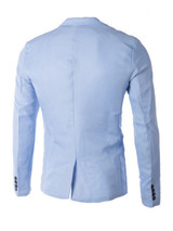 Casual Formal Notch Lapel Single Button Plain Men Blazer