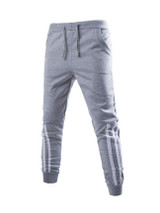 Casual Striped Patchwork Men's Drawstring Casual Pant