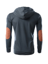 Casual Asymmetric Zips Color Block Men's Hoodie