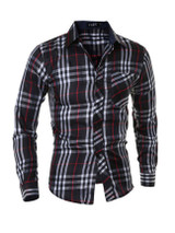 Casual Classic Plaid Mens Shirt
