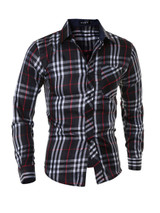 Casual Classic Plaid Mens Shirt