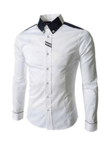 Casual Men's Decorative Small Lapel Shirt