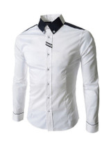 Casual Men's Decorative Small Lapel Shirt