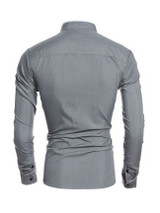 Casual Band Collar Men's Shirt