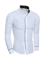 Casual Band Collar Men's Shirt