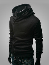 Casual Solid-Color Casual Zips Men Hoodie