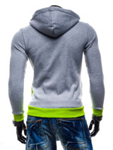 Casual Mens Zips Color Block Hoodie
