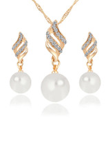 Casual Pearl Necklace Earrings Set Casual Pearl Necklace Earrings Set