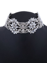 Casual High-Quality Flower Modeling Rhinestone Choker Casual High-Quality Flower Modeling Rhinestone Choker