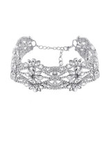 Casual High-Quality Flower Modeling Rhinestone Choker Casual High-Quality Flower Modeling Rhinestone Choker