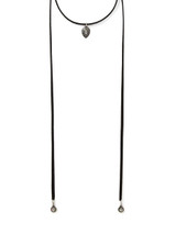 Casual Velvet Waterdrop Pendant Necklace
