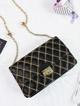 Casual Embroidery Quilted Chain Classic Crossbody Bag