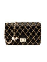 Casual Embroidery Quilted Chain Classic Crossbody Bag