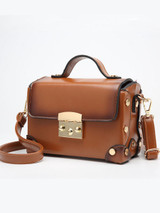 Casual Rivet Gradient Pu Crossbody Bag