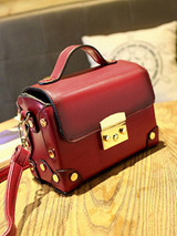 Casual Rivet Gradient Pu Crossbody Bag