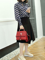 Casual Gold Handle Crossbody Bag