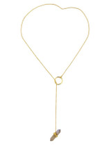 Casual Stone Pendant Adjustable Long Necklace