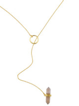 Casual Stone Pendant Adjustable Long Necklace