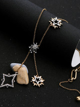Casual Stars Pendant Crystal Necklace