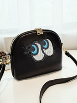 Casual Sequins Big Eyes Shell Bag