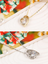 Casual Simple Heart Rhinestone Neckalce