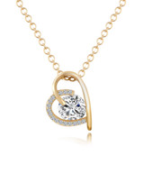 Casual Simple Heart Rhinestone Neckalce