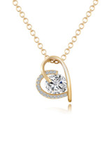 Casual Simple Heart Rhinestone Neckalce
