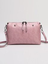 Casual Rivet Trim Basic Crossbody Bag