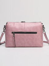 Casual Rivet Trim Basic Crossbody Bag