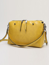 Casual Rivet Trim Basic Crossbody Bag